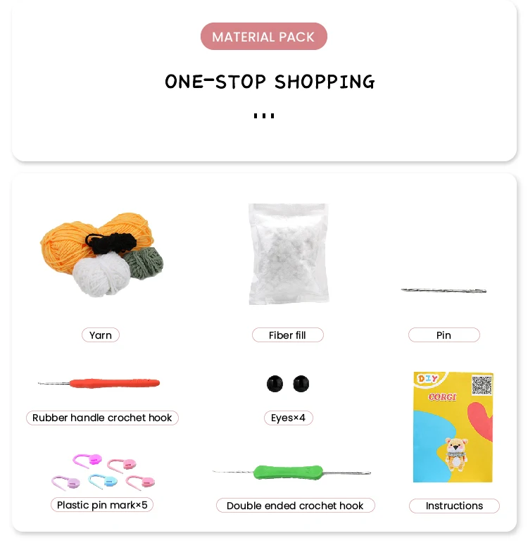 Woobles Crochet Kit Needle Creations Learn To Crochet Kit