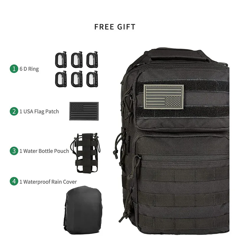 China Factory Wholesale Tactical Sling Shoulder Pack Small Tactical Shoulder Bag Training Chest Pack Assault Bags