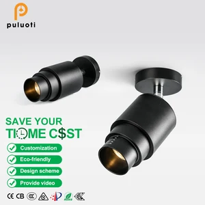 Modern 7W LED Focus Light 15-60° Commercial Indoor Lighting Dimmable Cob Aluminum Body Surface Mounted Spotlights Downlight