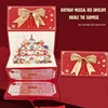 Music and light style 2-happy birthday red envelope with flowers