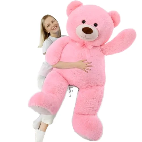 MorisMos 4 Feet Large Unisex Teddy Bear Toy Soft Cotton Plush Bear PP Kids Baby Shower Valentine's Day Christmas Birthday Gift