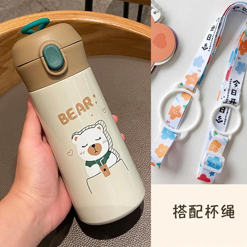 Cute Bear 380/500ml Portable Stainless Steel Water Bottle Kids Girl New  Trend Children Tumblers Cup Flask Newest Wholesale - Buy Cute Bear  380/500ml Portable Stainless Steel Water Bottle Kids Girl New Trend