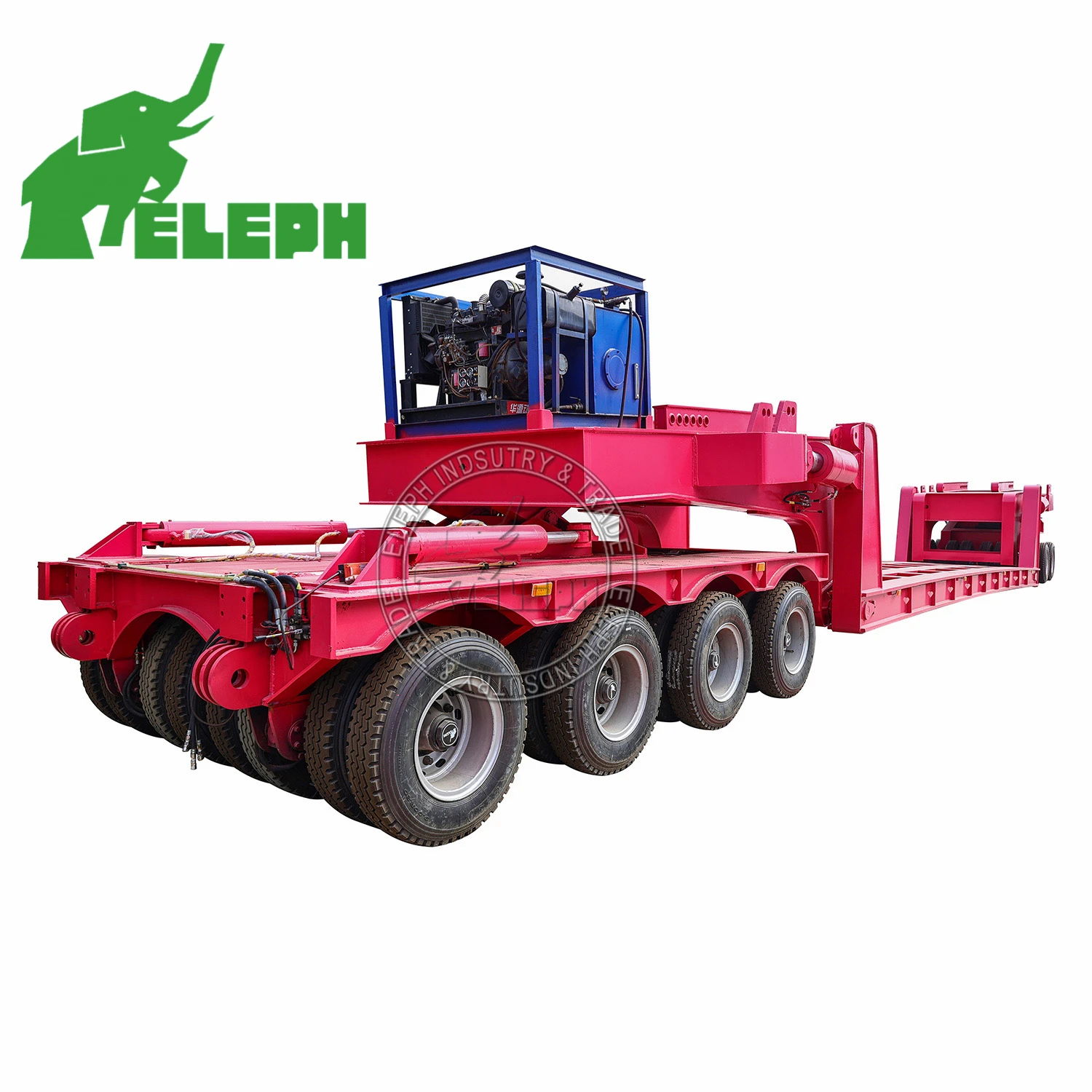 Shipping Container Transport Trailer Dolly 2 Axles Dolly Trailer Truck With Fifth Wheel