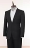 (lavable a máquina) traje negro [70% lana]