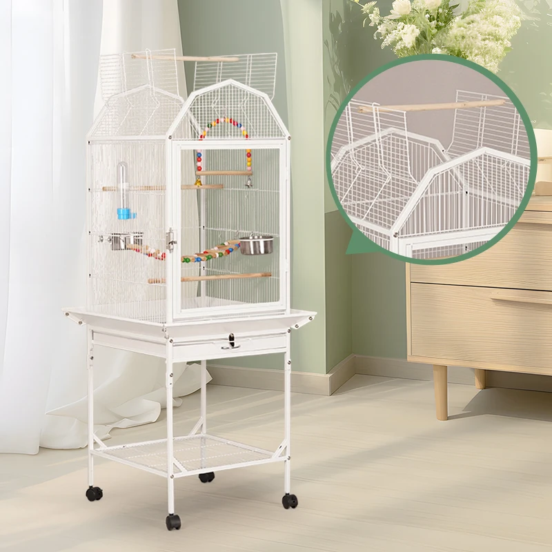Photo inspiration: Buy Bird Cage With Observation Reference: Open Top Large Aviary With Stand For Cockatiel Parrot Sun