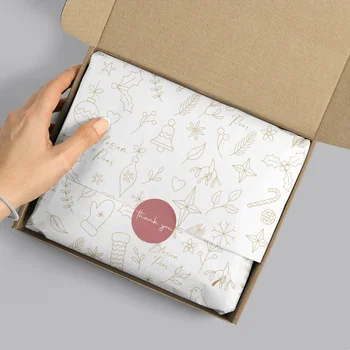Custom Logo Fashionable White Background 17-40GSM Printed Tissue Wrapping  Paper Gift Clothes Packaging Tissue Paper - China Wrapping Paper, Packaging  Tissue