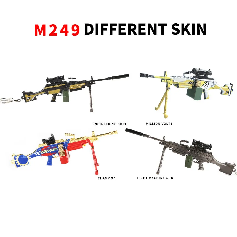 LLavero de pistola modelo M249 para juego caliente, regalo para