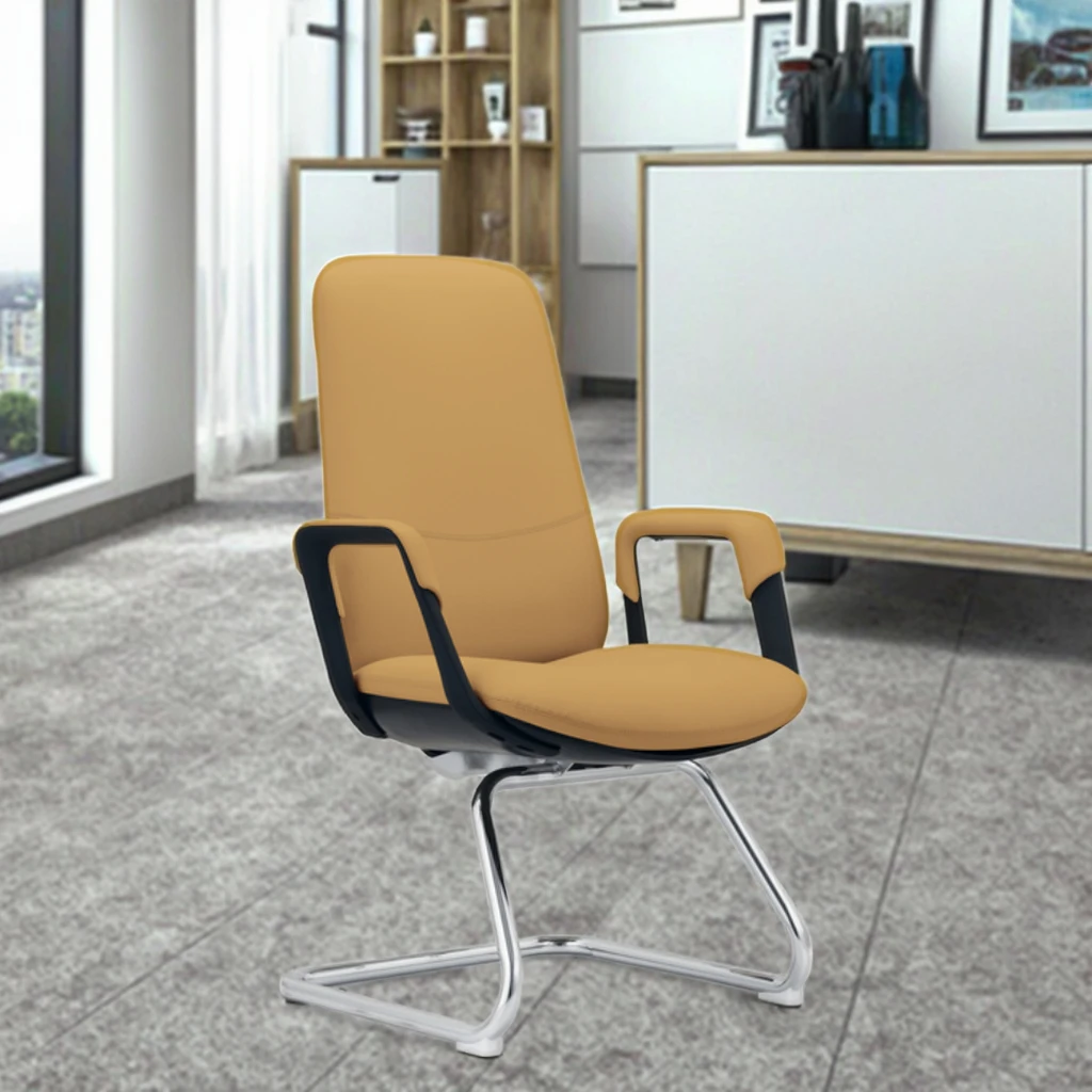 Basic Ergonomic Leather Executive Office Chair with Modern Design and Adjustable Height 6
