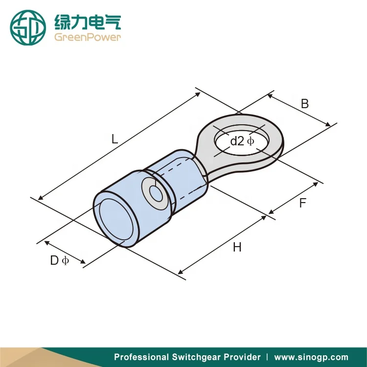 SES1.25 Copper Lug Plating Tin Insulated Spade Fork Cable Lugs Terminal Connector Crimp Crimping Tool Terminals