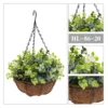 Artificial White Eucalyptus Hanging Basket with Coconut Liner