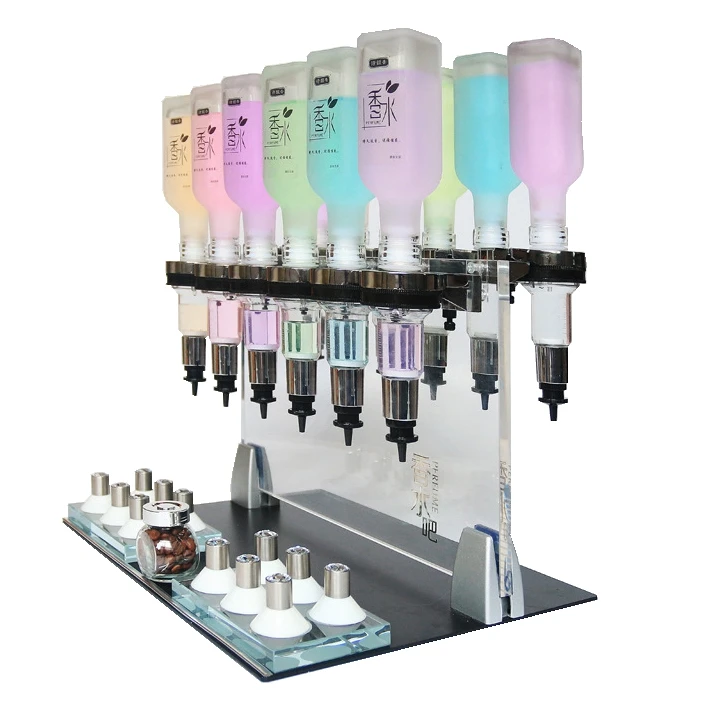Manual 12 Bottles Perfume Dispenser Bottle Filling Machine Perfume Vending Machine For Perfume