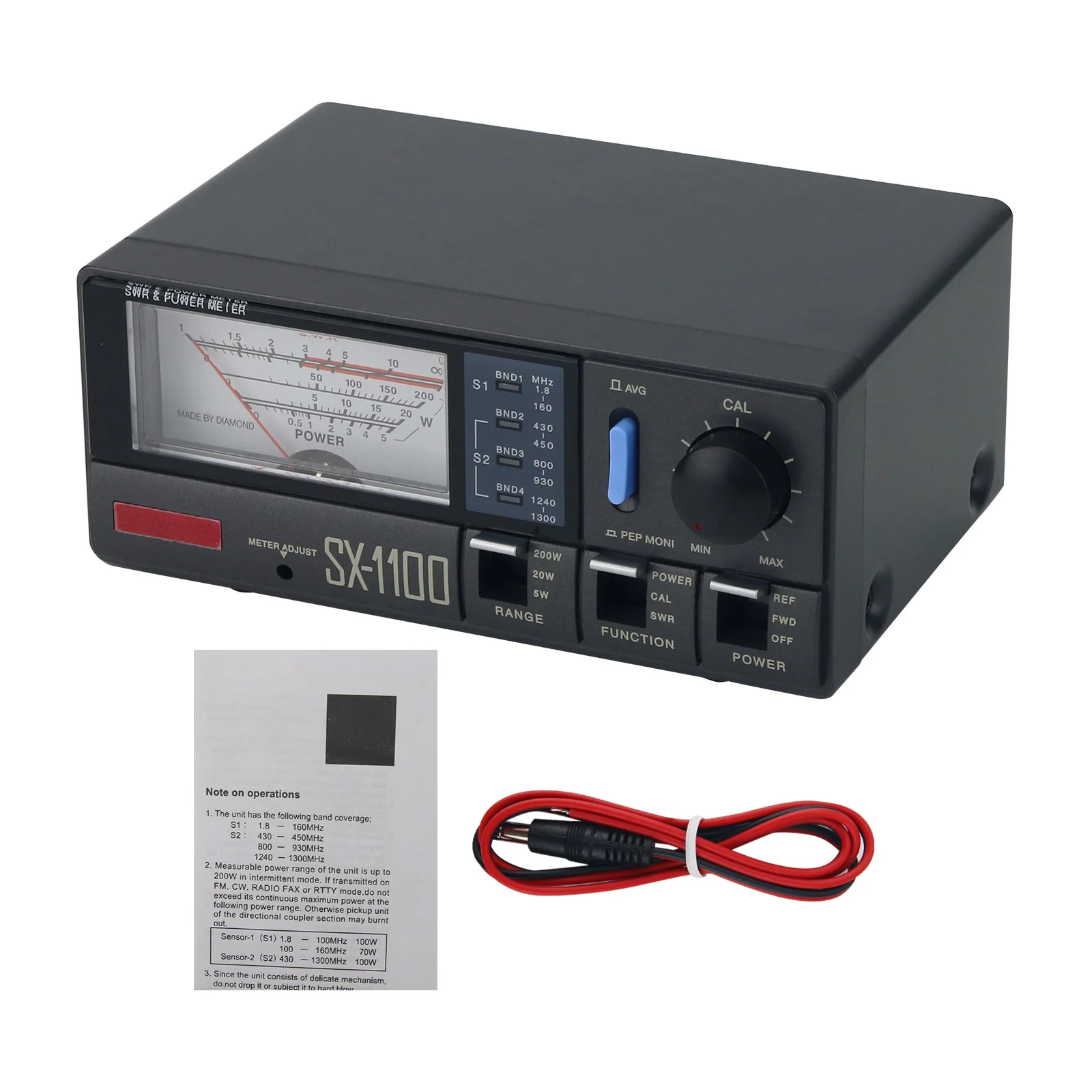 SX-1100 Quad-Band SWR Meter - Precision for Diamond Antenna