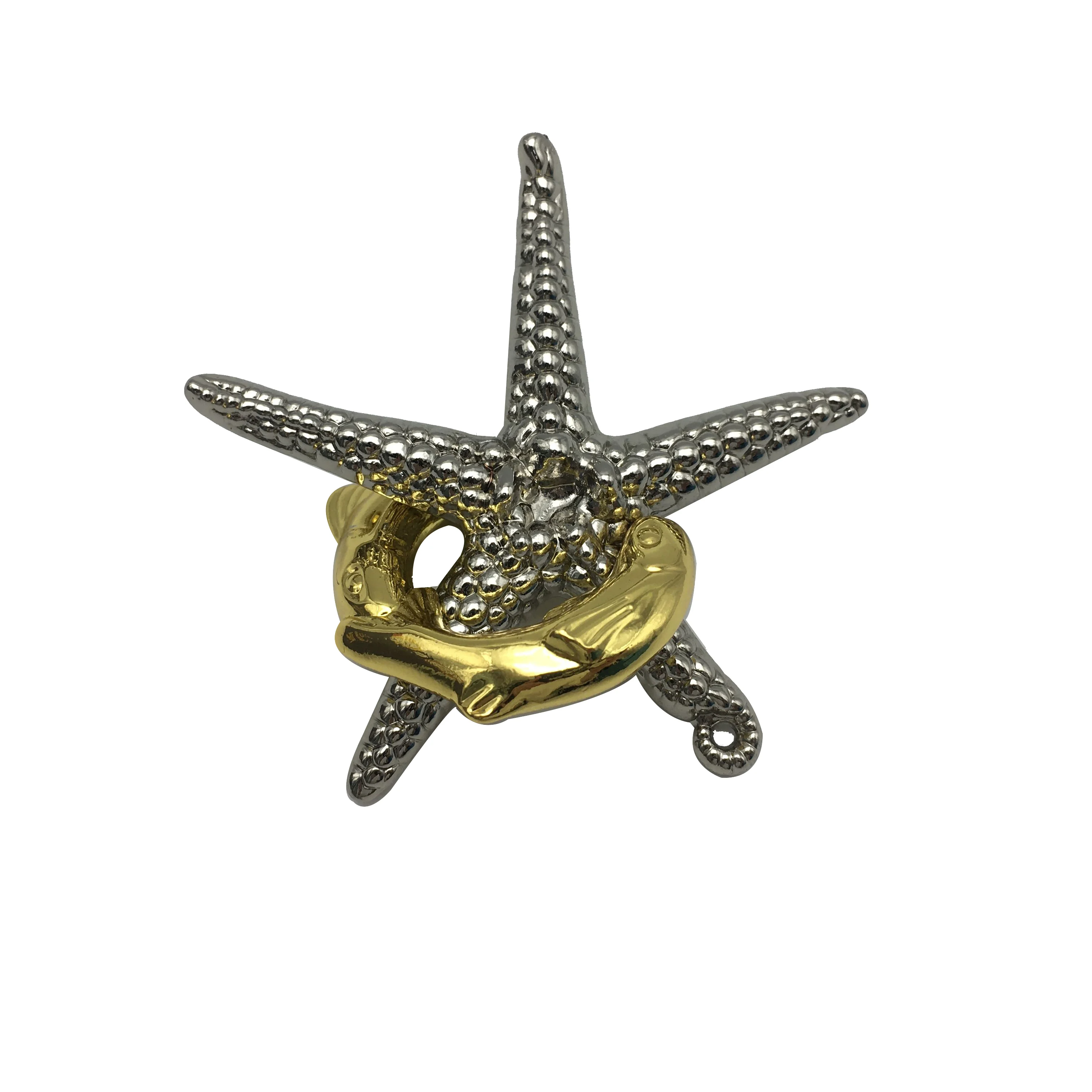 Metal 3d Puzzle Pieces Iron Puzzle Brain Teaser Gold Silver Bepuzzled Starfish Claw Seabream Shark Seahorse Cast Metal Puzzle