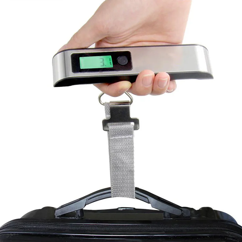 Pèse-bagage numérique pour valise - Pèse-bagage LCD 110 lbs 50 kg - Balance suspendue