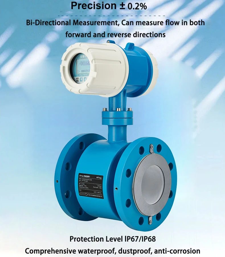 Flow Meter Dn100 Waste Water Velocity Meter Flow Meter