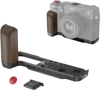 Smallrig X100VI / X100V Handgrip, Wooden L-Shape Grip for FUJIFILM X100VI / X100V Camera(Black) 4805
