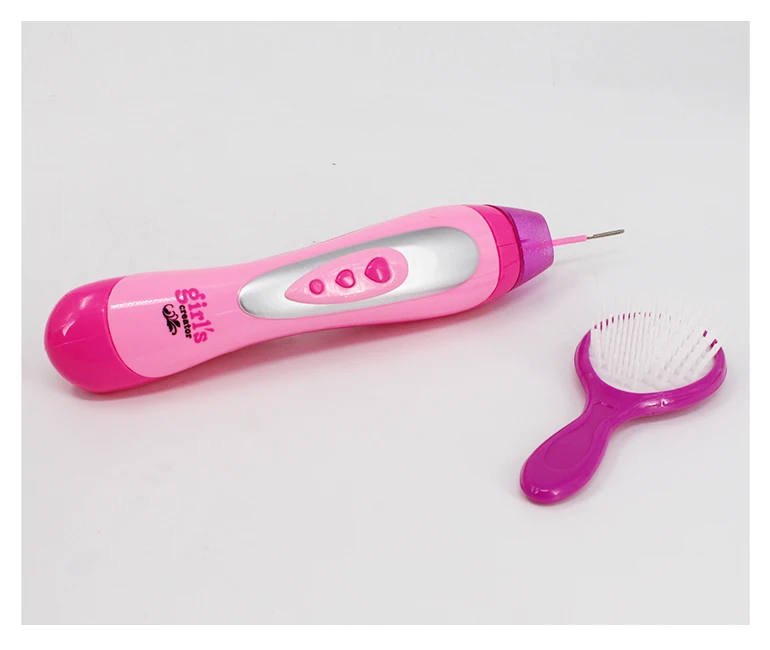 2 in 1 Hair Accessories DIY Toys for Kids Braiding Beads Set Braider