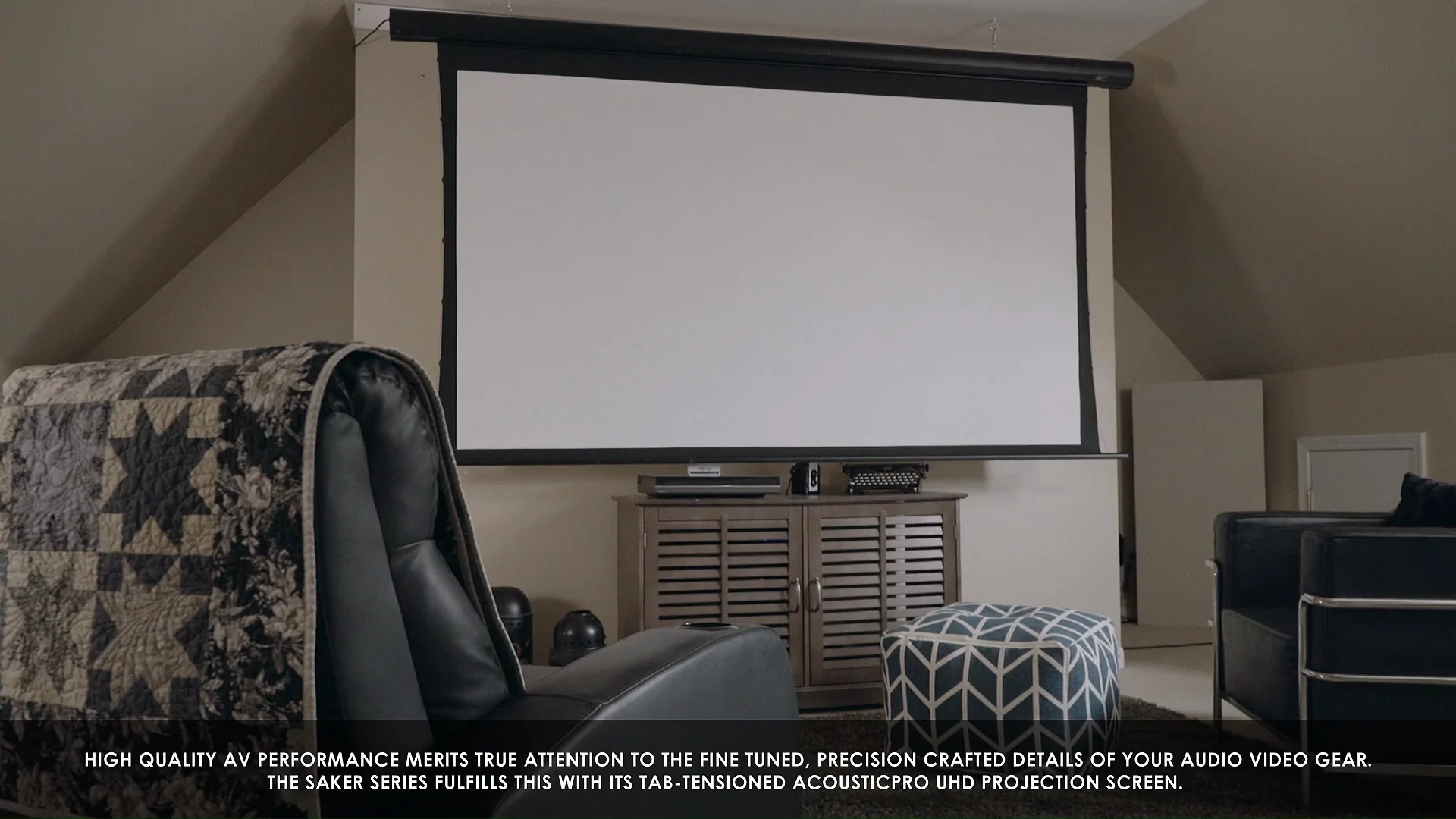 Electronic Motorized Tabtensioned Sound Transparent Perforated Weave