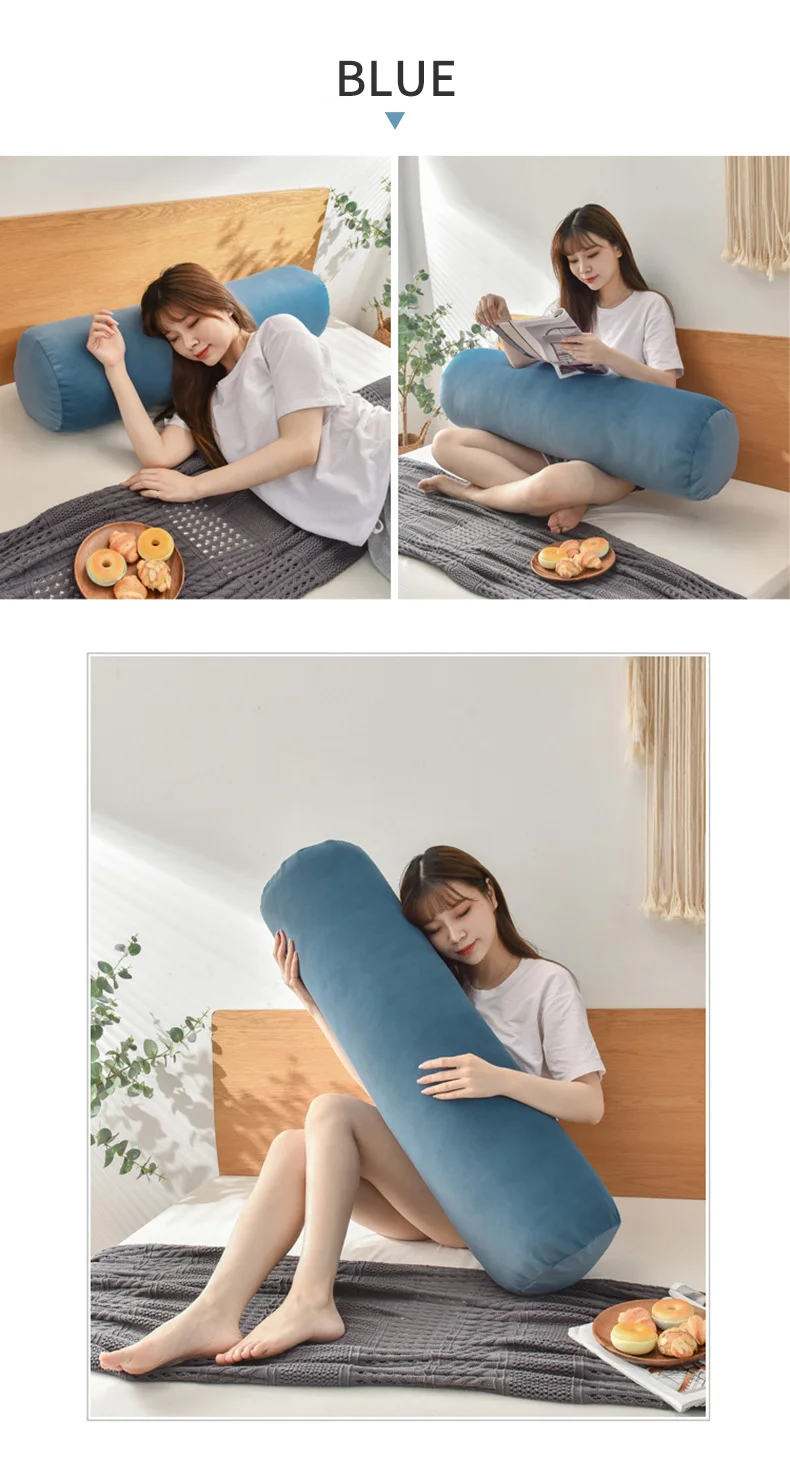 Round Body Pillow Adult Extra Long Throw Pillow Super Soft Large Size