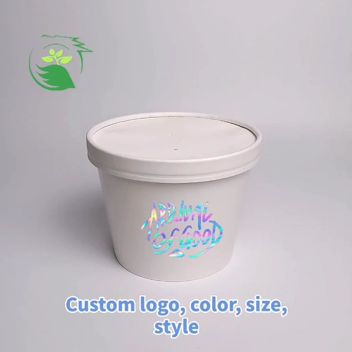 Custom Printed Disposable Hot Food Packaging Take Away Kraft Paper