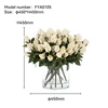 Artificial Bouquet of Rose Buds With Glass Vase - FYA0105