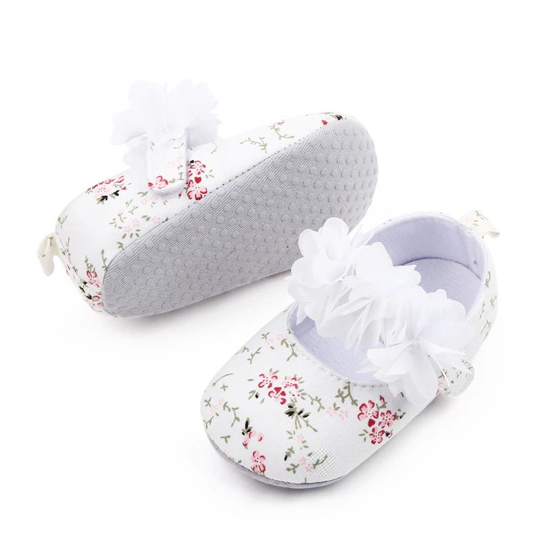 Spring and Autumn Baby Girls Cute Multi-colored Flowers Princess Do Not Drop Shoes Indoor Toddler Shoes manufacture