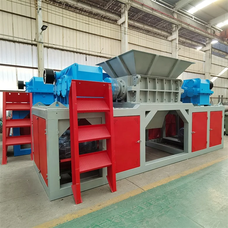 Double Shaft Hdpe Plastic Eps Polystyrene Hdpe Plastic Bumper Shredder Grinder Crusher Machine