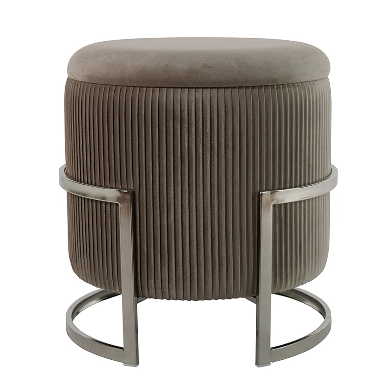 Stools Gold Luxury Nordic Round Modern Home Living Room Furniture Stools Ottoman