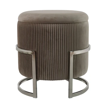 Stools Gold Luxury Nordic Round Modern Home Living Room Furniture Stools Ottoman
