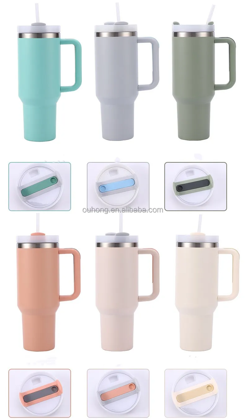 Wholesale Double Wall Customize 40 Oz Insulated Cups Stainless Steel 40oz Tumbler With Handle