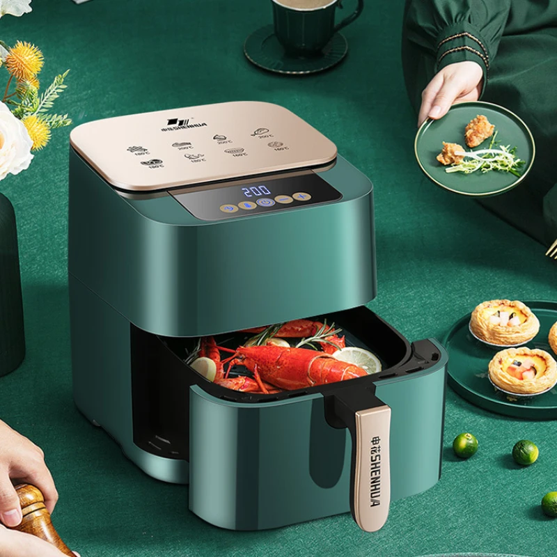 Air Fryer Large Colorful Touch Screen Electric Fryer 6L Capacity