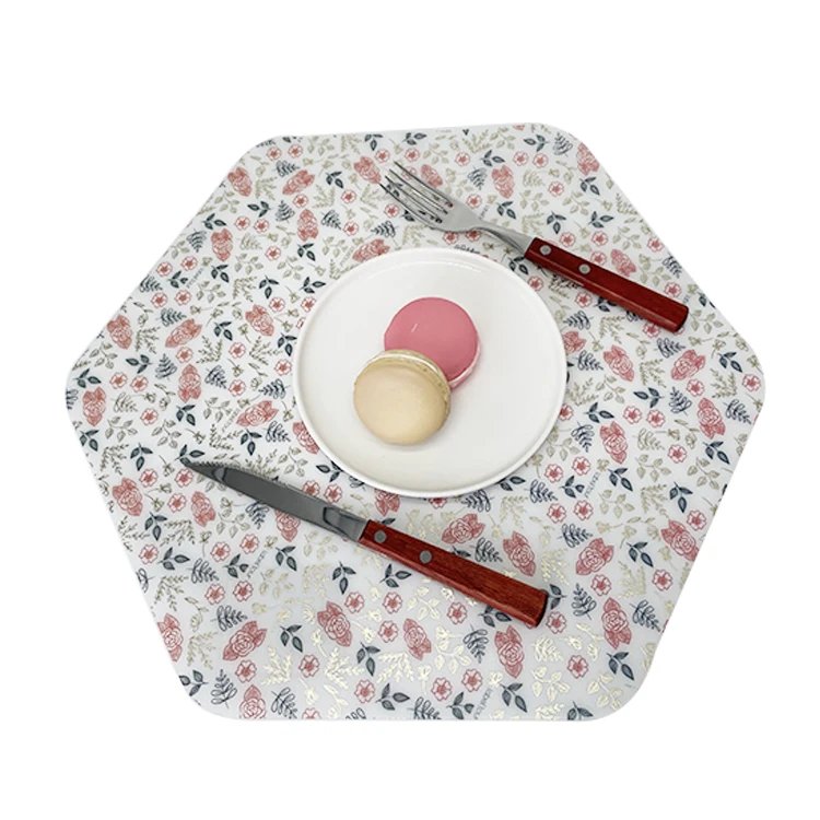 Custom Printed Paper Placemat PVC PP Silicone Table Paper Place Mat Pad Hotel Restaurant Tray Placemats Paper Menu Printing