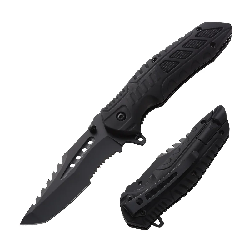 Portable Mini Folding Knife for Outdoor Survival High-Hardness Self-Defense Camping Knife Steel Blade Rubber Handle for Hunting - detail 3