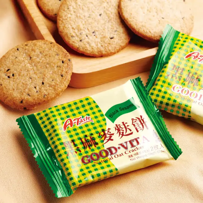 Silang Black Sesame Natural Oat Cracker - Low-Carb Biscuit