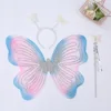 Rosa e blu con glitter argento