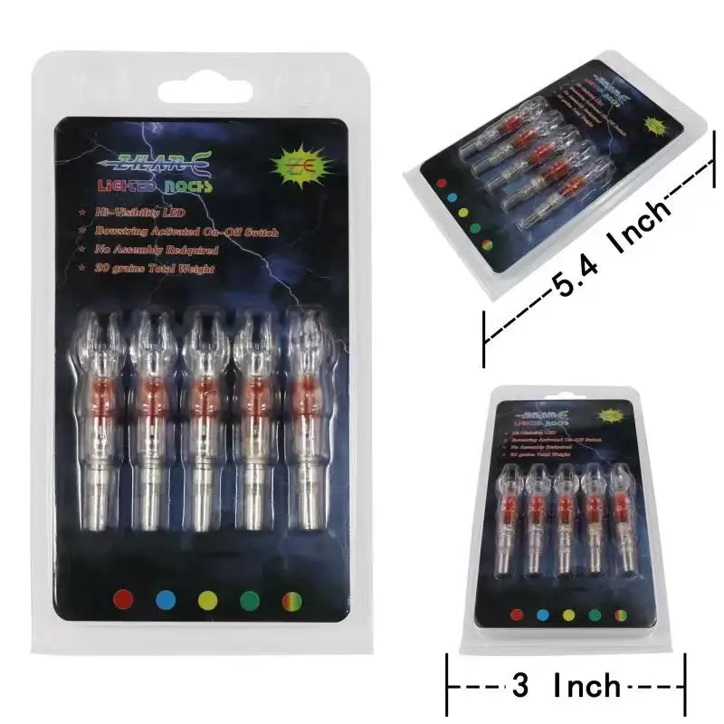Archery Hunting Accessories Led Lighted Nocks 6.2mm 0.246 Inch Archery