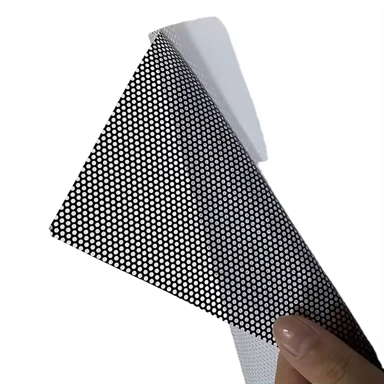 Chinese supplier privacy Protection pvc printable self adhesive vinyl window Solar Film / One way vision film/Perforated Vinyl