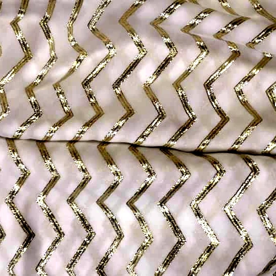 Fareastex new arrival silk chiffon metallic jacquard transparent silk fabric