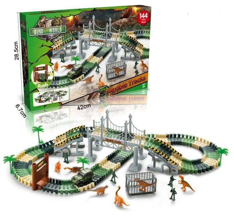 Лидер продаж на AMAZON, игрушки для дома DINO TRACK, Лидер продаж на Фейсбуке, игрушки «сделай сам» для помещений, игрушки «сделай сам» на батарейках