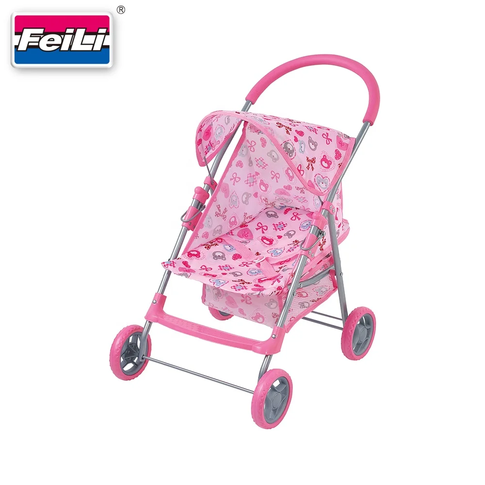 Игрушки Feili, складная детская коляска для кукол с задним сиденьем и корзиной для хранения, игрушка для девочек, аксессуары для кукол
