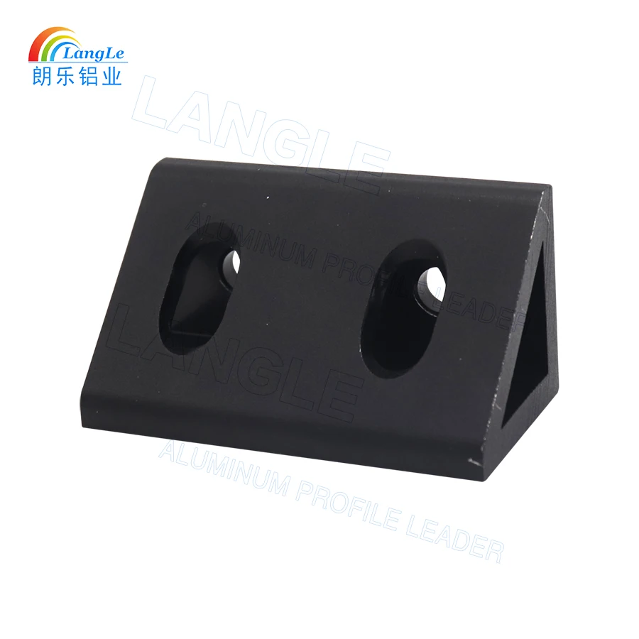 Black Aluminium Material 4 Hole 4080 Inside Gusset Corner Bracket for Aluminium Profile