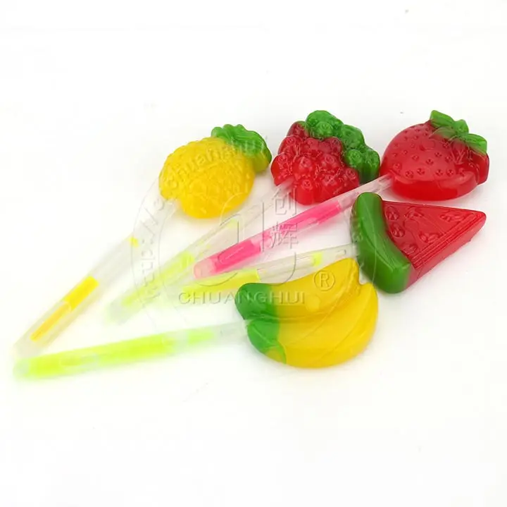 fruit glowing fluorescent lollipop