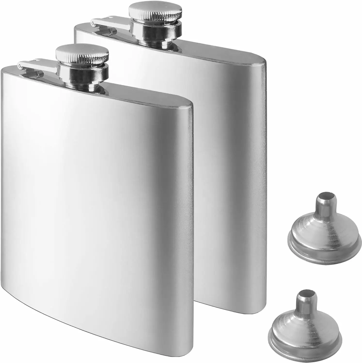 1-18 oz Stainless Steel Hip-Fired Portable Wine Flask with Funnel Cup and Bar Accessories for Wine and Alcohol Bottle Storage
