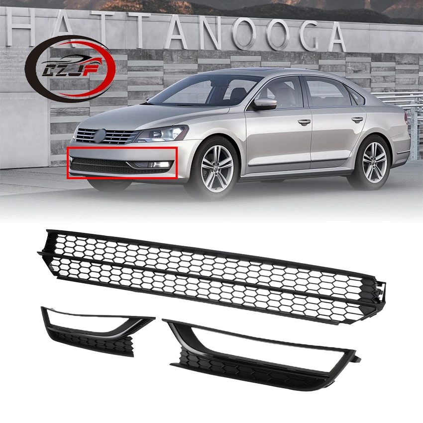 Unbranded Fog Light Bumper Reflector Trim – Left & Right – Fits VW Passat 2012-2015 (Clear Lens)