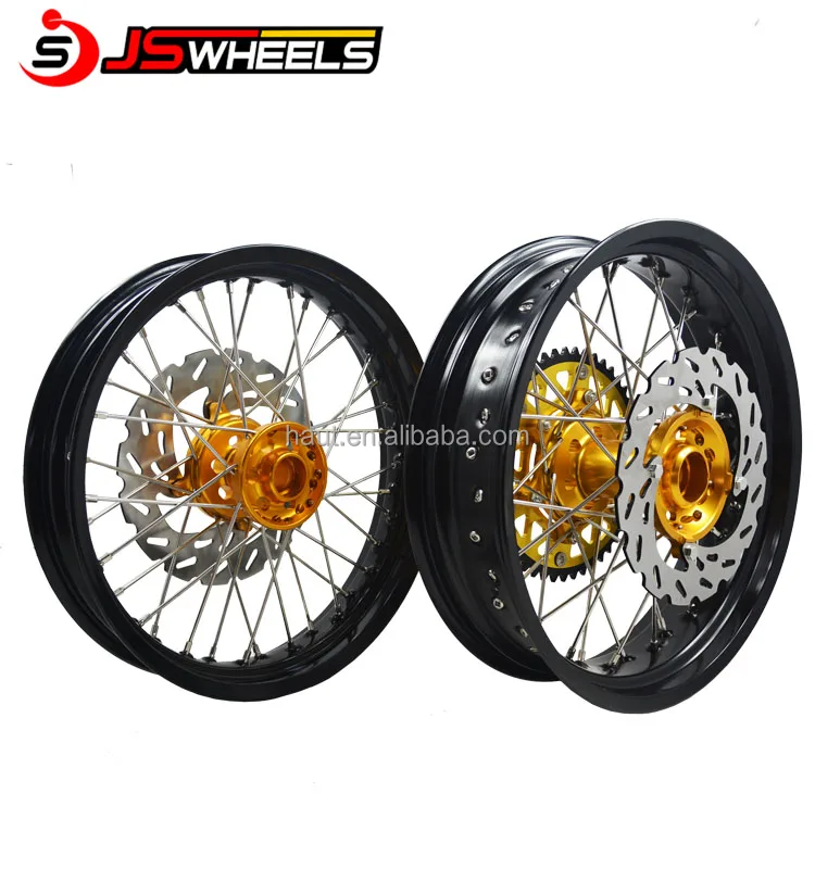 Supermotard 17 Wheels RMZ250 450 Motorcycle Alloy Wheel Rims for ...