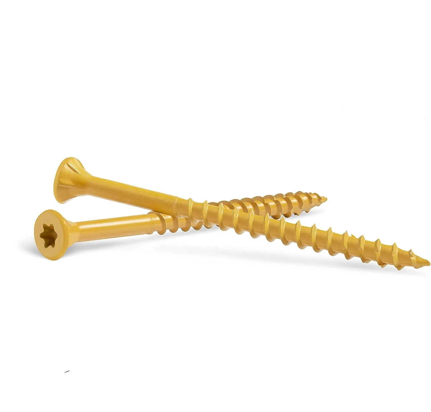 Deck Screws, #10 x 3" Self Drilling Screws, Green, Rust Resistant, T25 Star Bit details