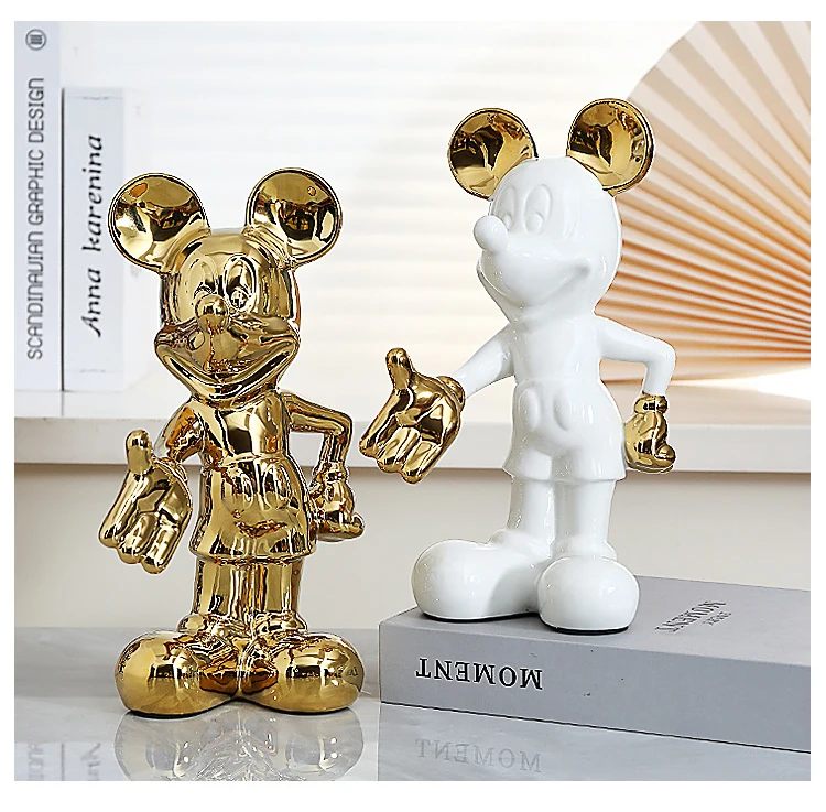 Disney Magic - Gold / Silver Plated Mickey Mouse Sculpture Decor