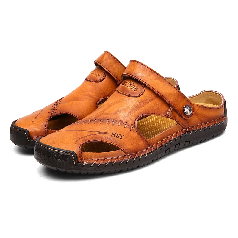 Zapatos De Trabajo Para Hombre,Sandalias Transpirables Antideslizantes De  Cuero,Resistentes Al Desgaste,Para La Playa,A La Moda,Novedad De Verano  2021 - Buy Sandalias De Los Hombres,Sandalias De Los Hombres Zapatos De  Trabajo Zapatos De