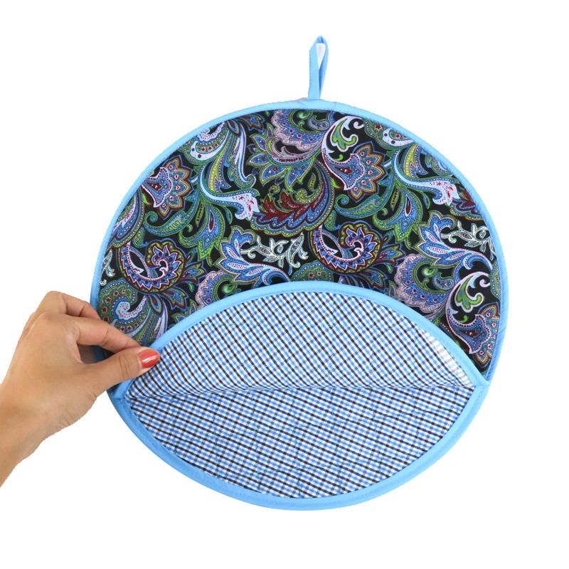 Custom 11 Inch Insulated Tortilla Warmer Fabric Use for Tortillas Naan Pita Pizza Microwave Heat Tortilla Warmer