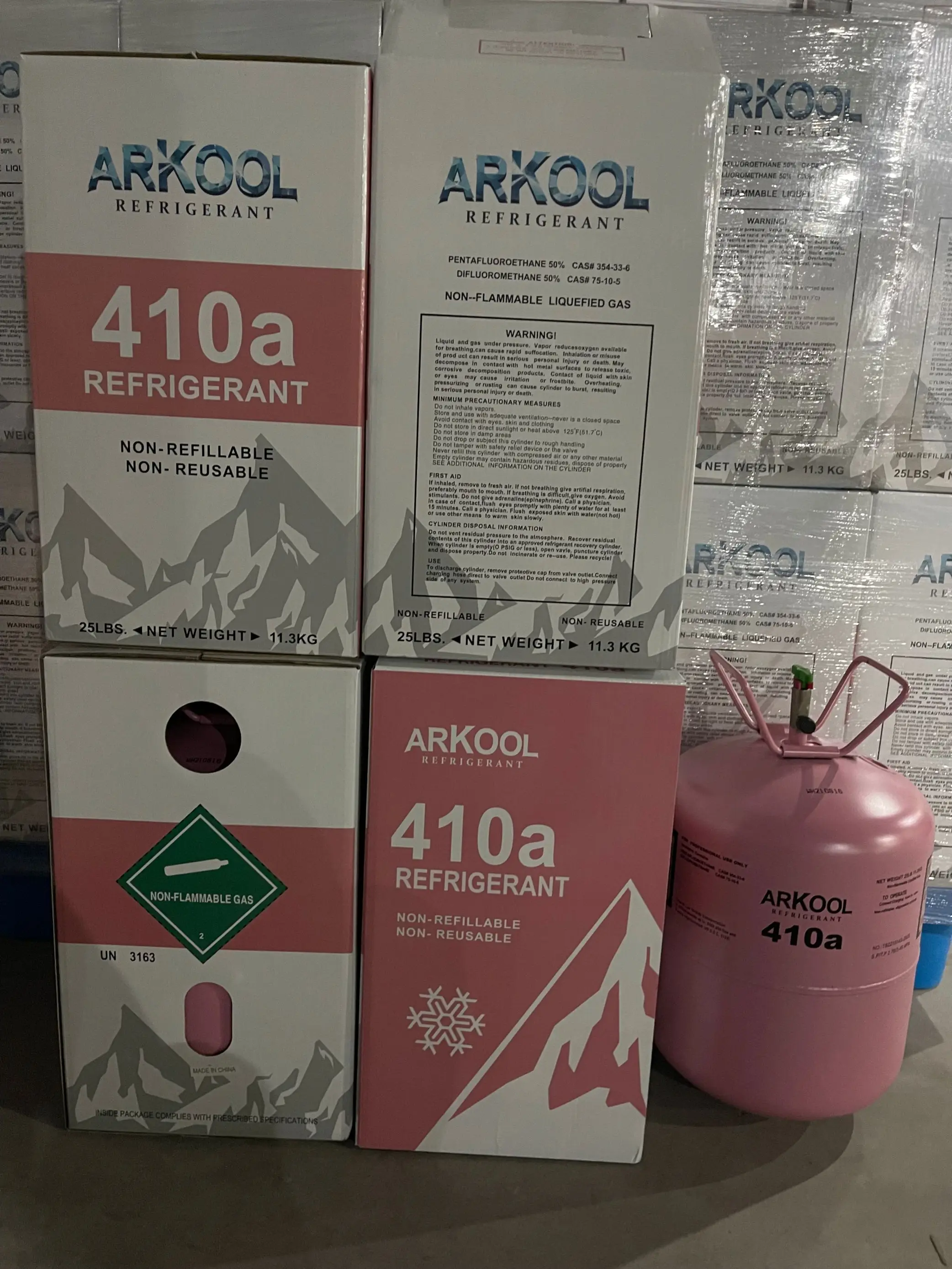 Refrigerant Price Gas R410a R410 Cylinder Car Air Conditioning In